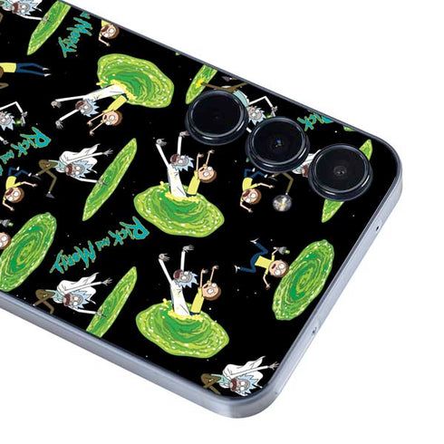 Adult Swim Rick and Morty Portal Pattern Galaxy A35 5G Skin